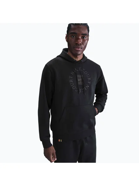 Мъжки тенис суитшърт Nike Court Dri-Fit Heritage French Terry Hoodie black/anthracite черно