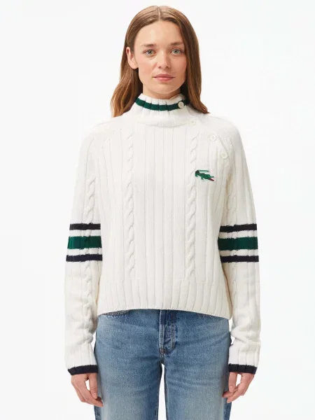 Вовняний Светр Lacoste білий