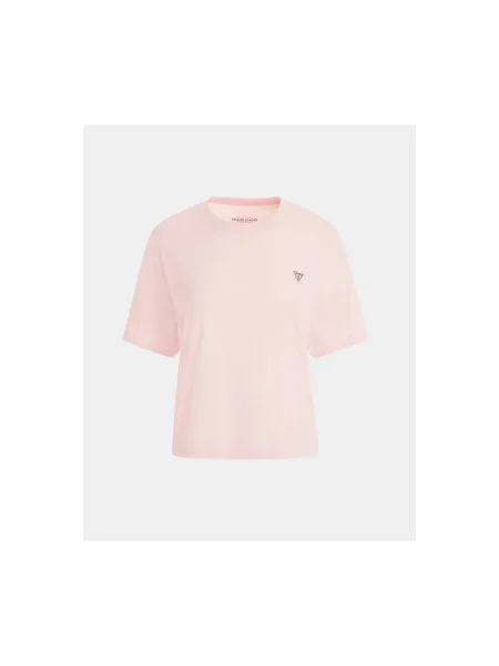 Tricou Guess Jeans scurt roz