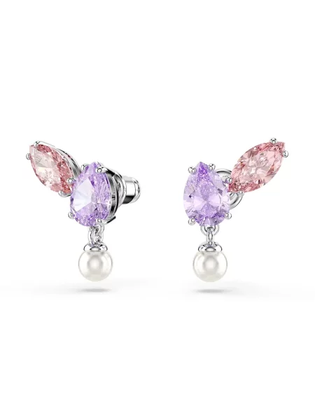 Fülbevaló Swarovski rózsaszín