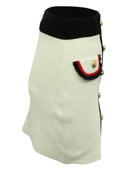 Fustă Maje tricotate alb