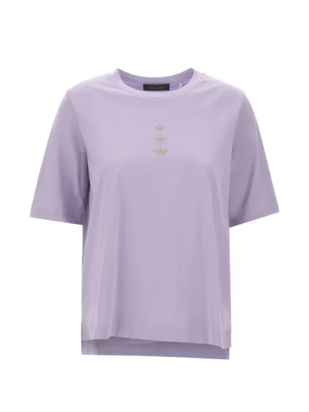 Tricou Elena Mirò cu aplicații violet