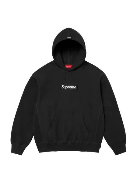 Bluza z kapturem Supreme z kapturem z logo czarna