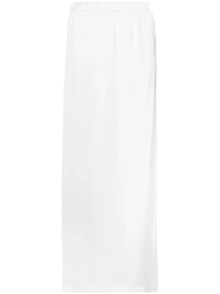 Fusta maxi Fabiana Filippi din satin alb