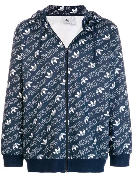 Majica s kapuljačom Adidas plava