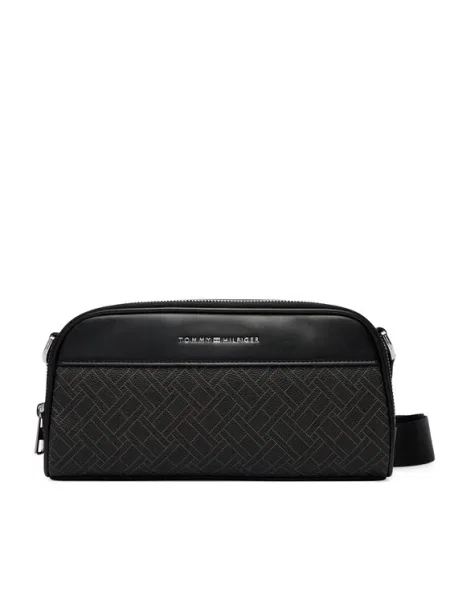 Geantă crossover Tommy Hilfiger Th Flag Monogram Camera Bag negru