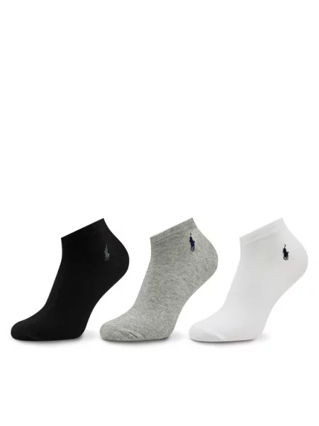 Polo Ralph Lauren Ponožky GHOST PED sivá melírovaná biela čierna