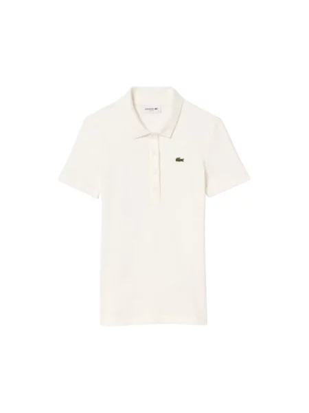 Koszulka polo Lacoste z kołnierzem biała