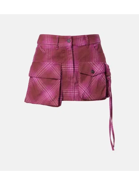 Fustă The Attico de lână bordo