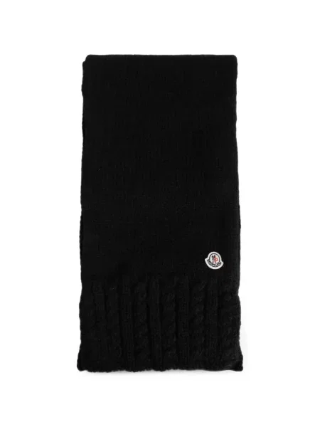 Šál Moncler s autogramem černý