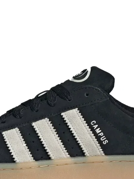 Sneakerși Adidas Campus din piele de căprioară cu dungi negru