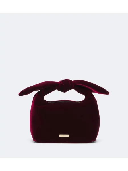 Top Aquazzura cu funde de catifea cu legături