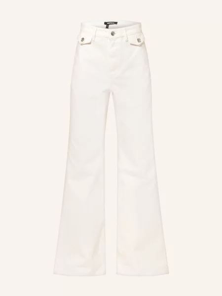 Rotate Džíny S Rozšiřujícími Se Nohavicemi raw white denim bílé