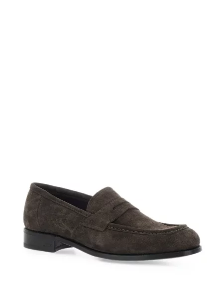 Pantofi loafer Lidfort din piele de căprioară maro