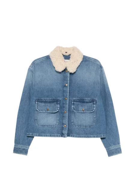 Lung geacă Moncler albastru