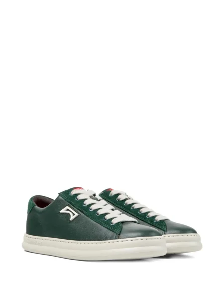 Sneakerși Camper din piele de căprioară verde