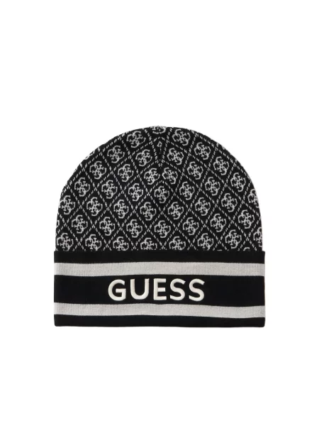 Guess Căciulă Negru alb