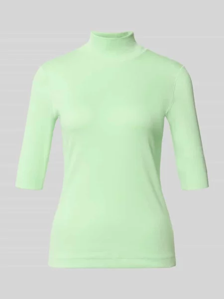 T-shirt o kroju krój slim fit z mieszanka bawełny ze stójka Marc Cain