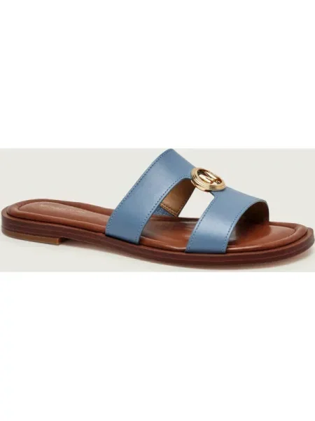 Michael Kors De piele șlapi ERIN albastru