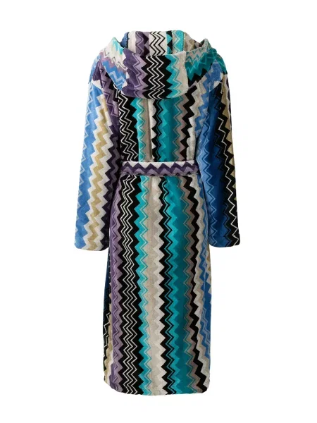 Chalatas Missoni Home su gobtuvu mėlyna