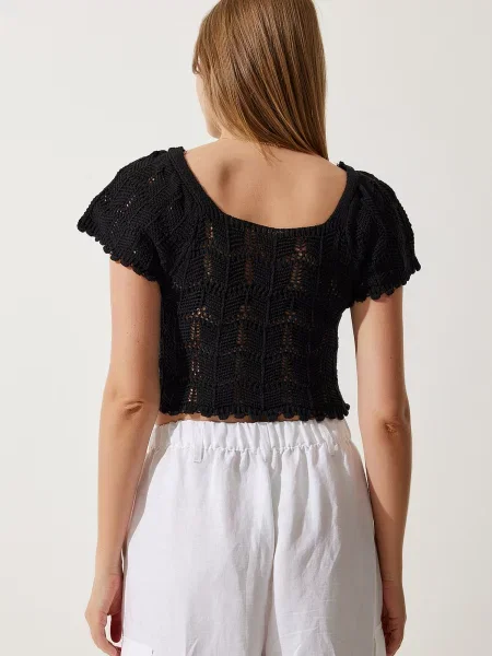 Blúzka Happiness İstanbul čierna