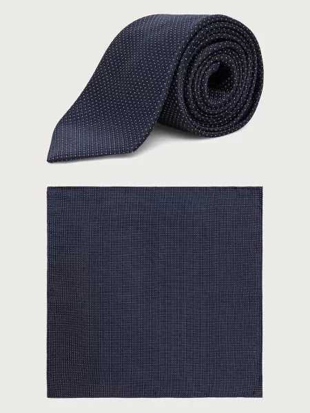 BOSS set cravată și batistă de pentru bărbați cu mătase H-SET TIE-PKT SQ