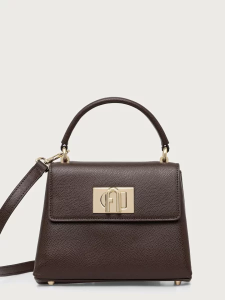 Furla geantă crossbody pentru femei din piele Mini Top Handle maro