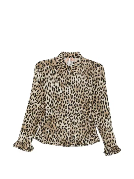 Cămașă N°21 cu imagine cu model leopard