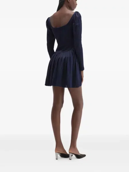 Rochie Maccapani plisată de costum albastru