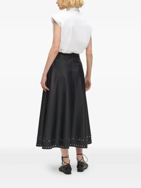 Fustă midi Karl Lagerfeld până la genunchi negru