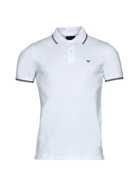 Polo majica Emporio Armani s kratkimi rokavi bela