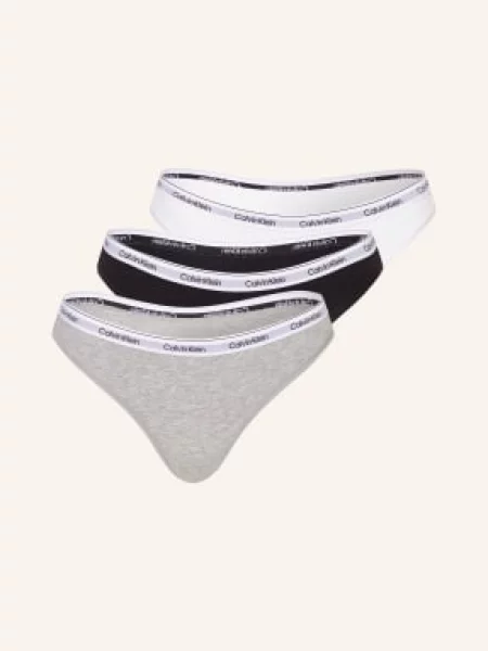Slipy w jednolitym kolorze w zestawie 3 szt. Calvin Klein Underwear białe