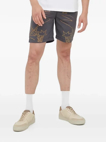 Pantaloni scurți Desigual cu imagine gri