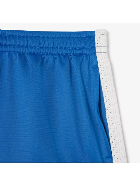 Lacoste Spodenki Z Satynowego Dżerseju W Prążki Pointelle niebieskie