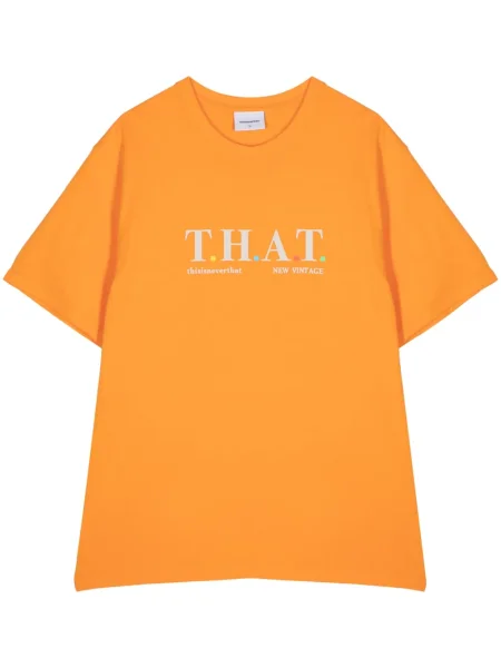 Košile This Is Never That s potiskem oranžová
