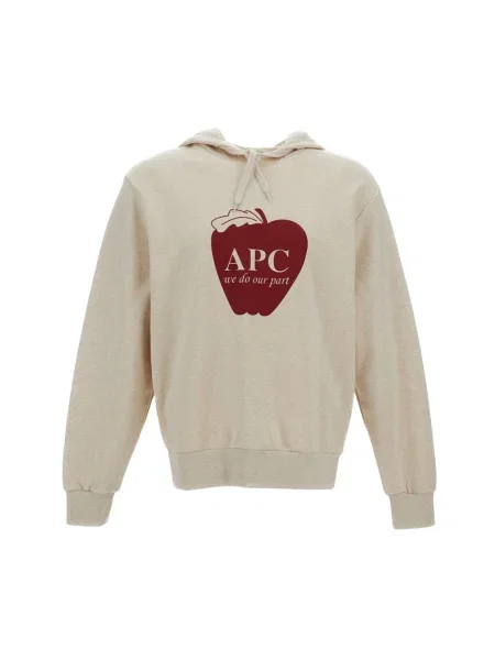 Bluza z kapturem A.p.c. z kapturem beżowa