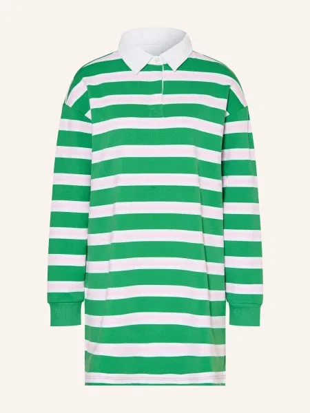 Mey Pohodlné Domáce Šaty Řady Touchline Stripes zelená / růžová bílá