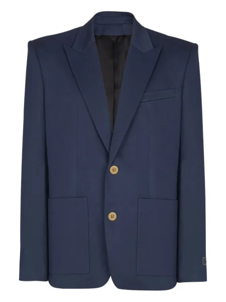 Sacou Balmain din țesătură twill albastru