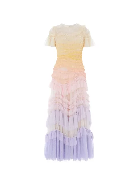 Sukienka maxi Needle & Thread fioletowa