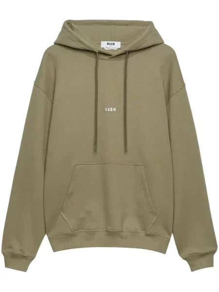 Hanorac cu glugă Msgm cu imagine cu cordon verde