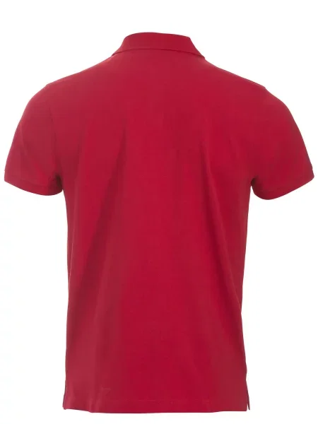 Clique Classic Lincoln S/S koszulka polo z bawełny nowoczesny krój – red czerwona