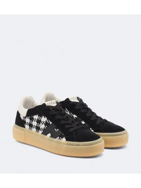 Sneakerși Hogan din piele de căprioară negru