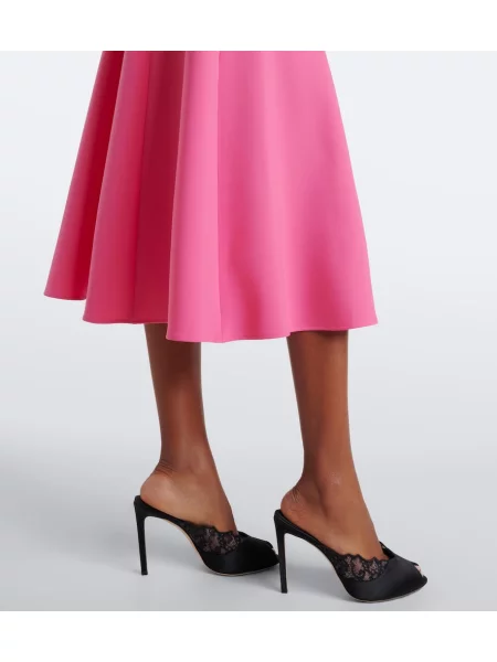 Midi šaty Carolina Herrera ružová