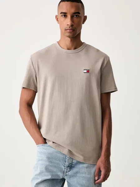 Tommy Jeans tričko pánske béžová