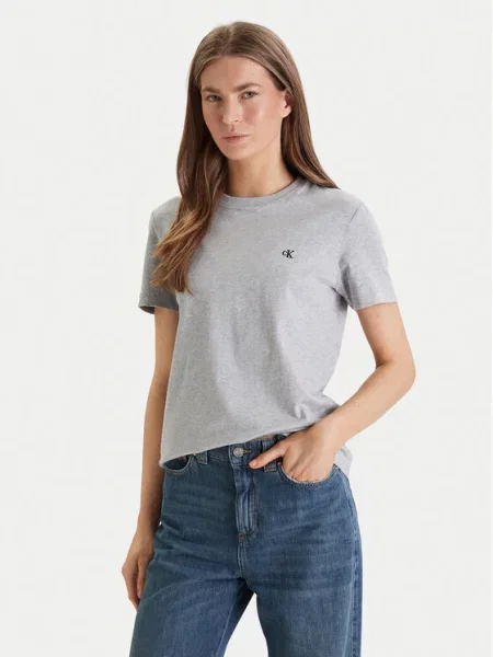 Тениска Calvin Klein Jeans сиво