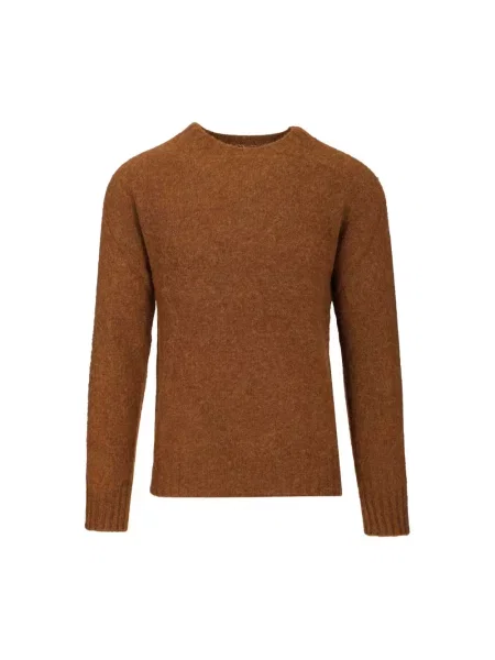 Sweter Howlin wełniany brązowy