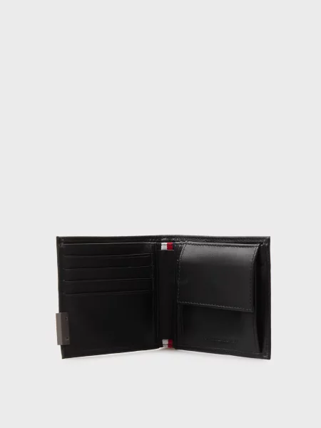 Кожаный кошелек Tommy Hilfiger черный