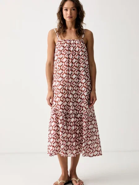 Max Mara Beachwear plážové šaty ALISSO hnědé