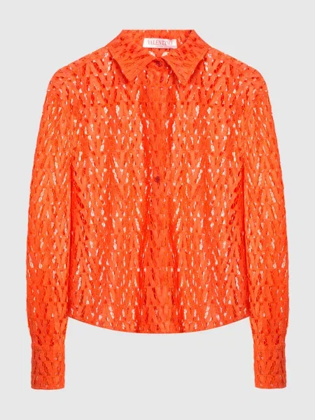 Блуза з мережива Valentino помаранчева