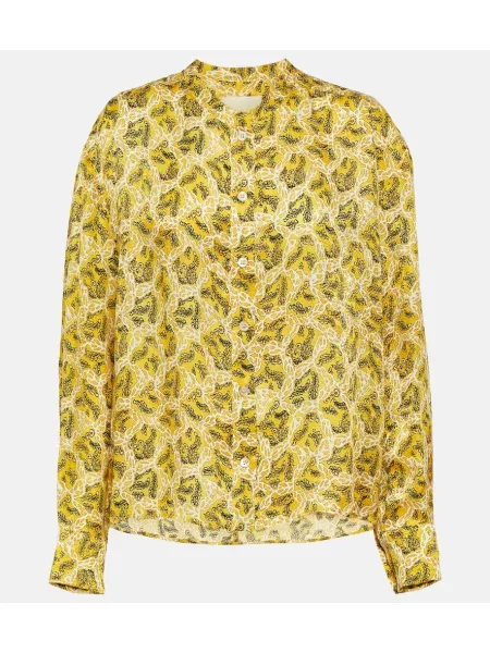 Bluză Isabel Marant de mătase cu imagine